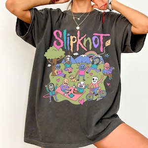 Comfort Colors Slipknot Shirt, Funny Vintage Unisex Tee, Slipknot Retro Shirt, Casual Wear, meme tshirt, Funny Vintage Slipknot Shirt