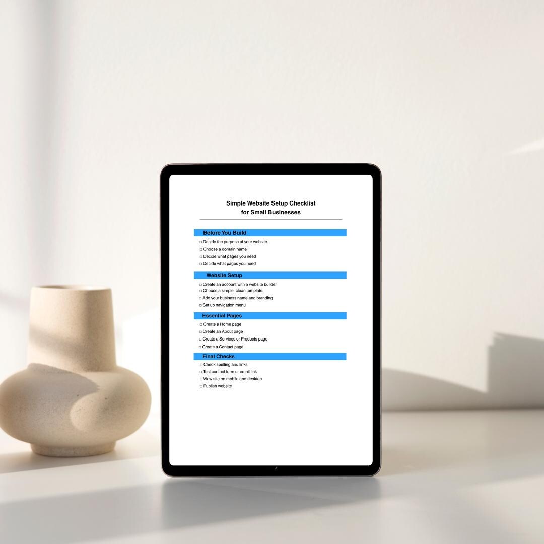 Simple Website Setup Checklist for Small Businesses & Freelancers ...