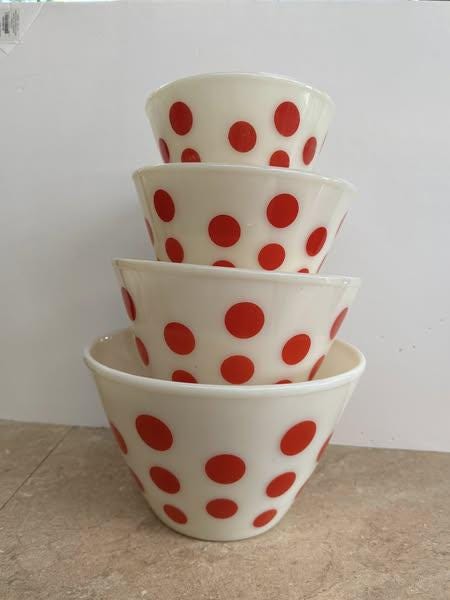 Fire King Red Dot - Etsy