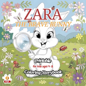 Magical Coloring Fun for Kids! Zara the Brave Bunny Storybook & Coloring Pages PDF Download | Printable Magical Pages for Creative Kids!