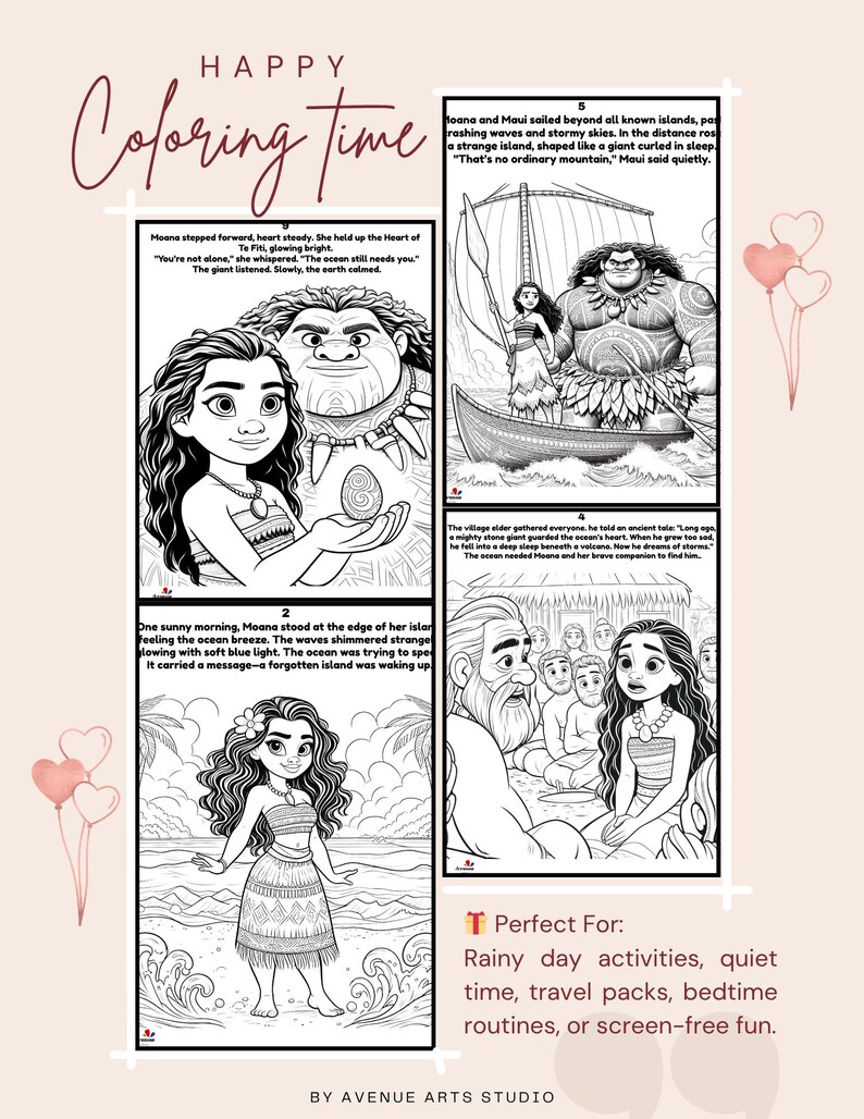 Moana Printable Coloring Book for Kids 10 Coloring Page New