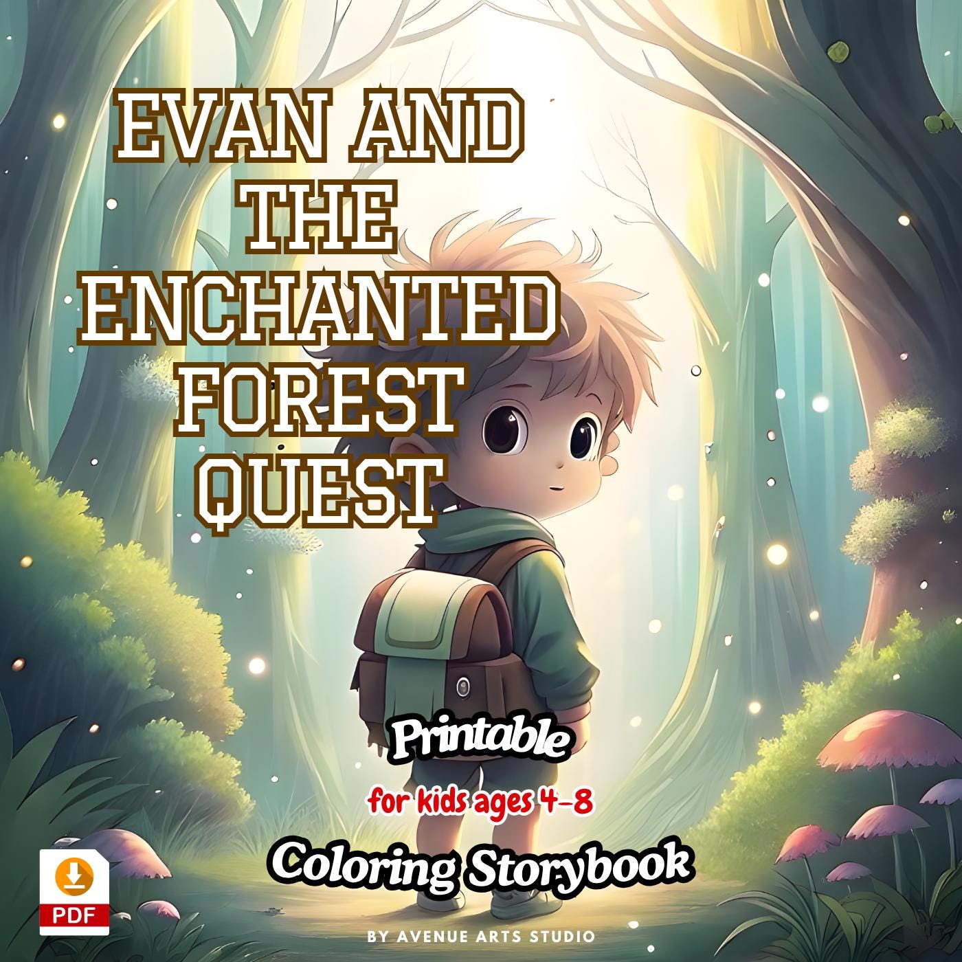 Printable Coloring Storybook (PDF) Coloring Pages for Kids | Evan and ...