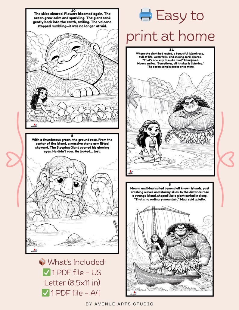 Moana Printable Coloring Book for Kids 10 Coloring Page New