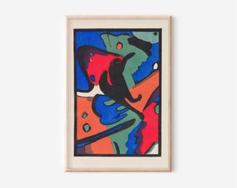 Kandinsky - The Blue Rider - Bauhaus Art Print (Digital Download)