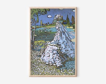 Kandinsky - Russian Beauty in a Landscape 1903-4 | Printable Art Poster, Vintage Kandinsky Wall Art, Bauhaus Wall Decor, Digital Download
