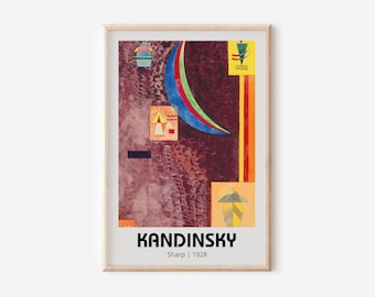 Kandinsky Sharp Bauhaus Exhibition Poster: Wassily Kandinsky Art (Digital Download