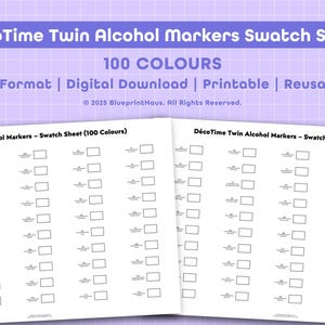 DécoTime Alcohol Twin Markers – Nuancier en feuille (100 COULEURS)