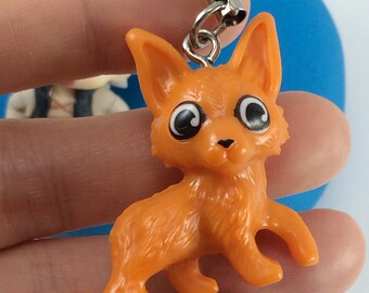 Anime & Fox Keychain / Charm Set of 2 – found toy repurposed