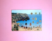 Cala Cala original vintage postcard collage 15cm x 10.6cm