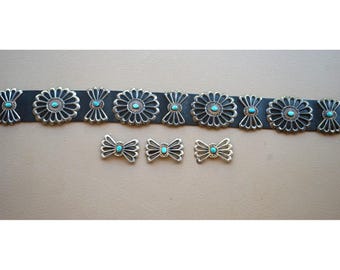Vintage Louise Morgan Navajo Sterling Silver Sand Cast  display picture 1