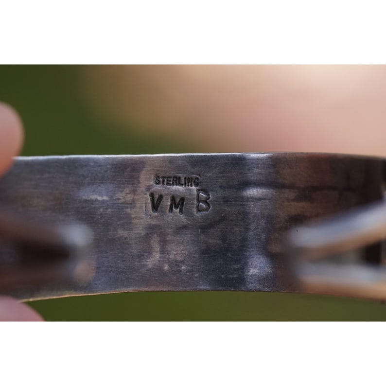 Valentino & Matilda Banteah - Zuni Native Sterling Silver Needle Point Bracelet image 3