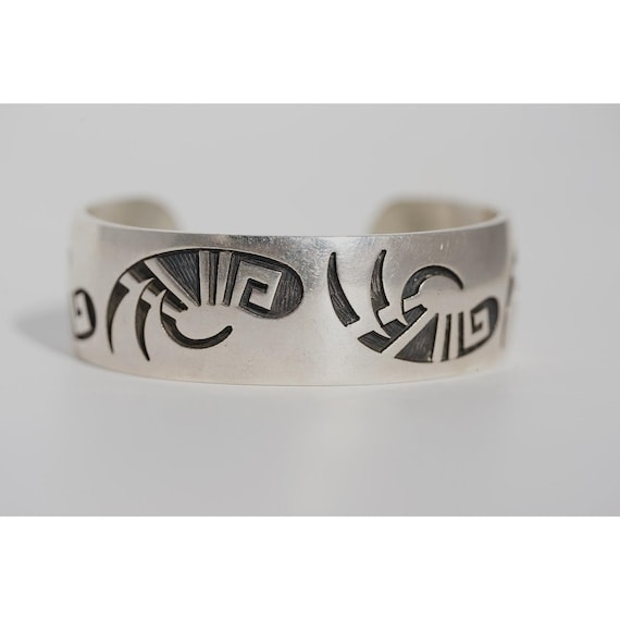 Gary & Elsie Yoyokie - Hopi Native Indian Sterling Overlay Bear 