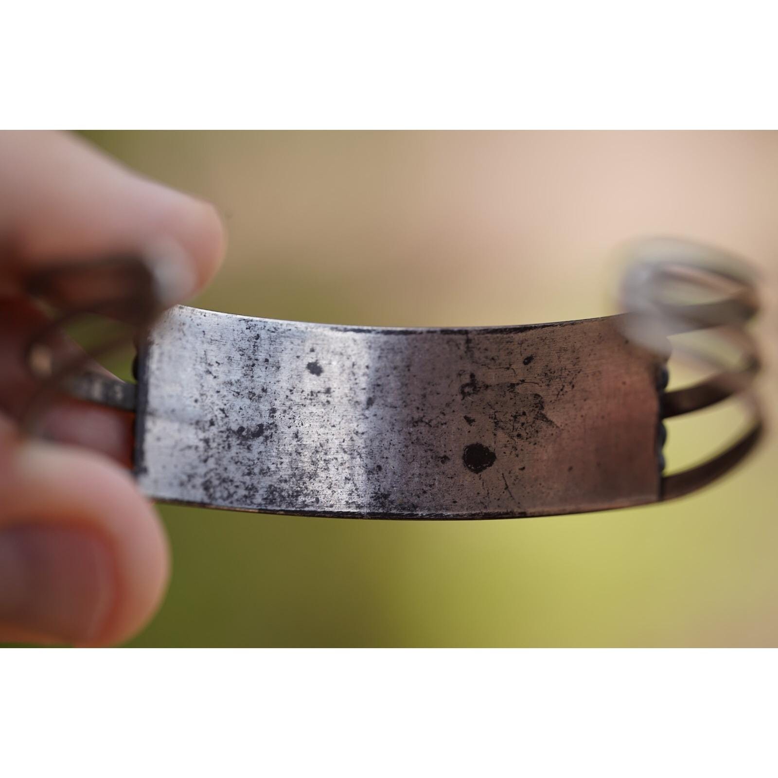 Old Pawn Zuni Native Indian Sterling Silver Needle Point Turquoise Cuff ...
