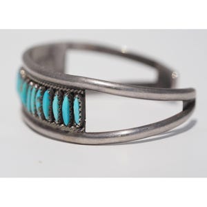 Valentino & Matilda Banteah - Zuni Native Sterling Silver Needle Point Bracelet image 8