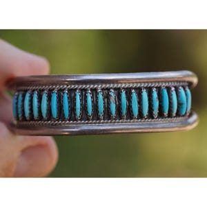 Valentino & Matilda Banteah - Zuni Native Sterling Silver Needle Point Bracelet image 1