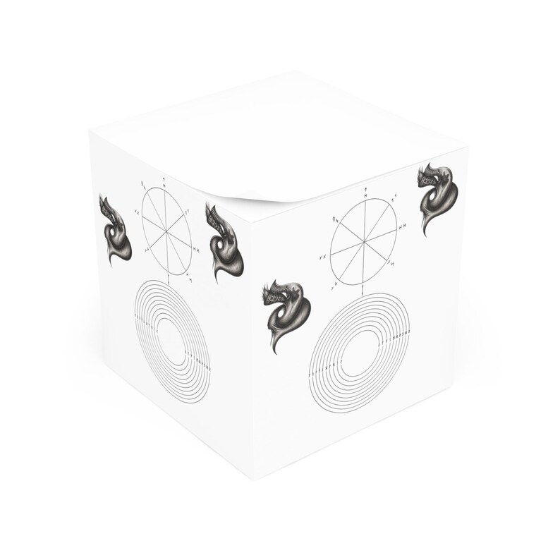 Mystical Note Cube With Esoteric Designs, Ideal for Meditation ...