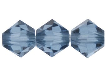 Swarovski Bicone 6mm Denim Blue - Quantity 10