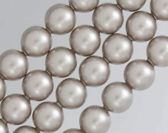 6 mm Swarovski Platinum pearls - quantity 20