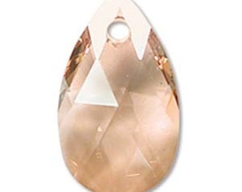Swarovski (6106) Crystal Pear Drop - 28mm - Golden Shadow - Quantity 2