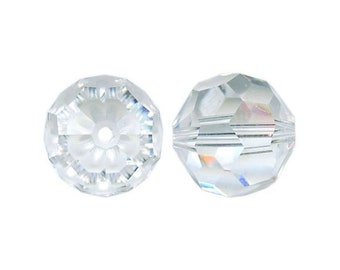 12 mm Swarovski round crystal Clear - Quantity 2