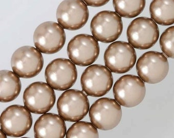 8 mm Swarovski Bronze pearl quantity 25