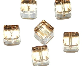 6 mm Swarovski Golden Shadow - Quantity 5 pieces.