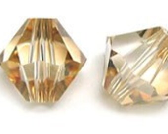 Swarovski Bicone 6mm Golden Shadow - Quantity 10