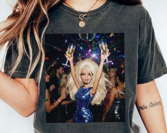 Puppen Gesicht Party Meme Komfort Farben Shirt, lustiges seltsames Mädchen T-Shirt, einzigartiges sarkastisches Puppengesicht T-Shirt, Retro 90er Jahre Grafik T-Shirt, Geschenk für Sie