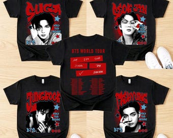 Begränsad Kpop Boy Group Member-skjorta, Kpop-tröja, World Tour-merchandise, fandom-present till fan