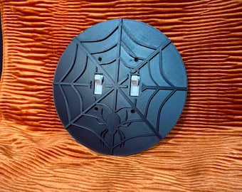 Spiderweb Double Switch Wall Cover STL Files