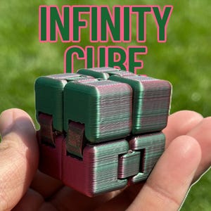 Infinity Cube Fidget Toy | 3D Printed Desk Toy | Stress Relief Gift | Fun Handheld Puzzle