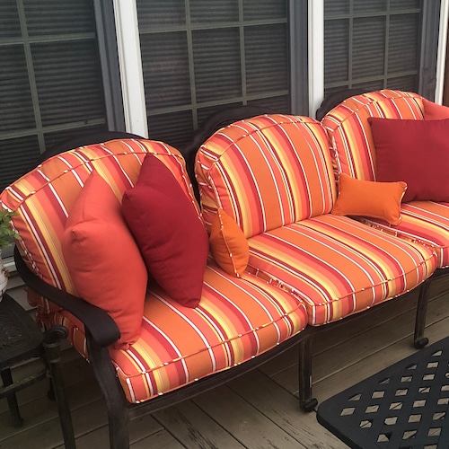 CUSTOM Outdoor Patio Furniture Replacement Cushion Covers With Etsy