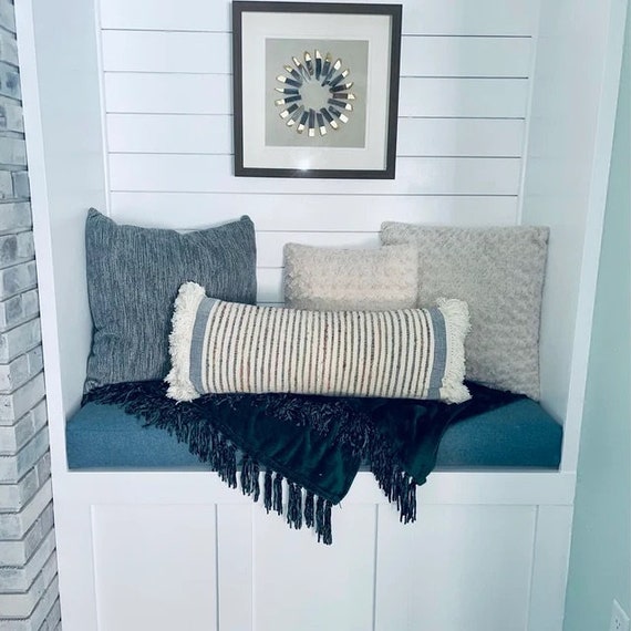 Bench Cushion Cover With Zipper indoor outdoor Custom Order Kitchen Bench Window Seat Reading Nook Cover Etsy UK