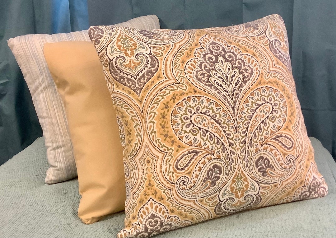 Pillow Covers With Zippers Optional Piping yellow Pillows Etsy