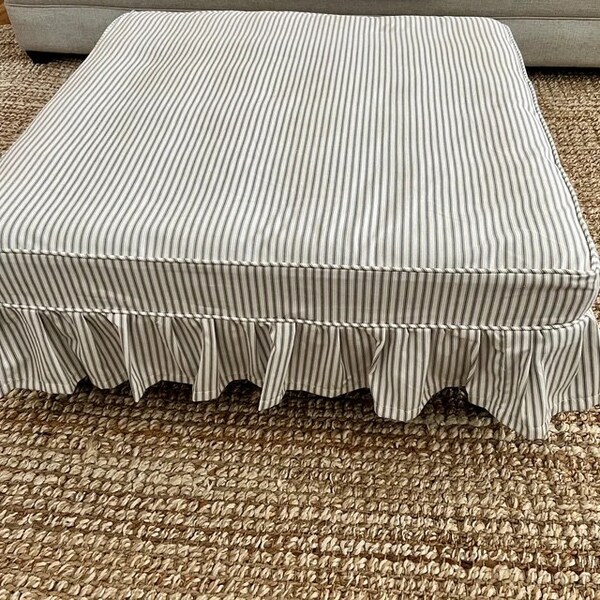 Ottoman Slipcover Etsy