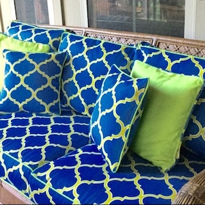 Custom Cushion Covers with Zipper  Cushion Replacement Covers Patio Furniture Indoor Outdoor  Cushion Covers  - Pillow Covers