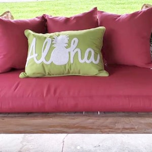 Sunbrella Twin Porch Swing Cover with zipper including lusted Sunbrella fabrics-mattress cover daybed cover