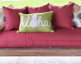 Sunbrella Twin Porch Swing Cover with zipper including lusted Sunbrella fabrics-mattress cover daybed cover