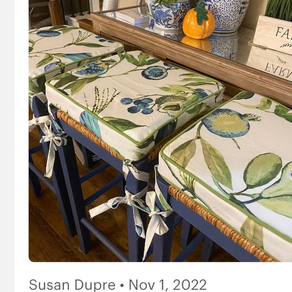 Round Barstool Cover Cushions Etsy