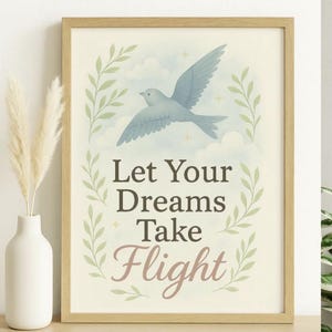 3-Pack Bird Wall Art Printables – Floral, Neutral & Quote Bird Decor – Digital Download Set for Nursery, Home or Office Wall Art