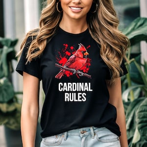 Camiseta &quot;Reglas del Cardenal&quot;, Camiseta &quot;Cardenal Bonita&quot;, Regalo Divertido para Aves, Camiseta &quot;Cardenal Rojo&quot;, Regalo para Observadores de Aves, Camiseta &quot;Amantes de la Naturaleza&quot;