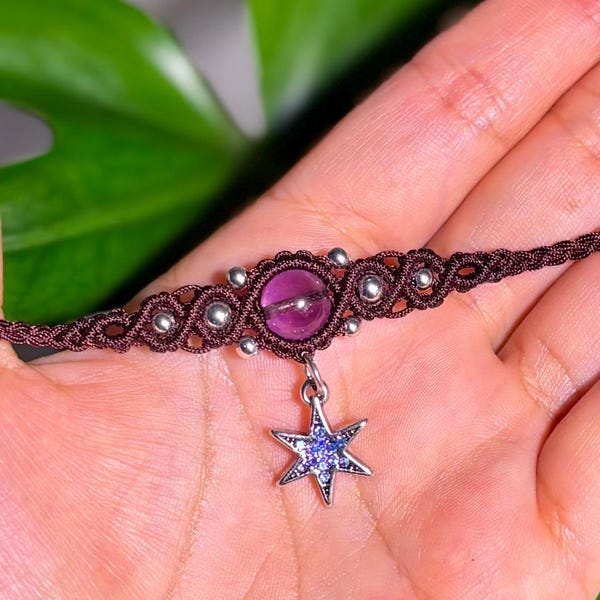 Nova – Iridescent Crystal Necklace with Star Charm | Adjustable Boho Spiritual Jewelry
