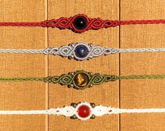 Weave - Handmade Macrame Crystal Choker, Boho Healing Jewelry