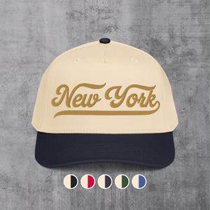 New Yorkse schrifthoed | Snapback-pet in vintagestijl met 5 panelen