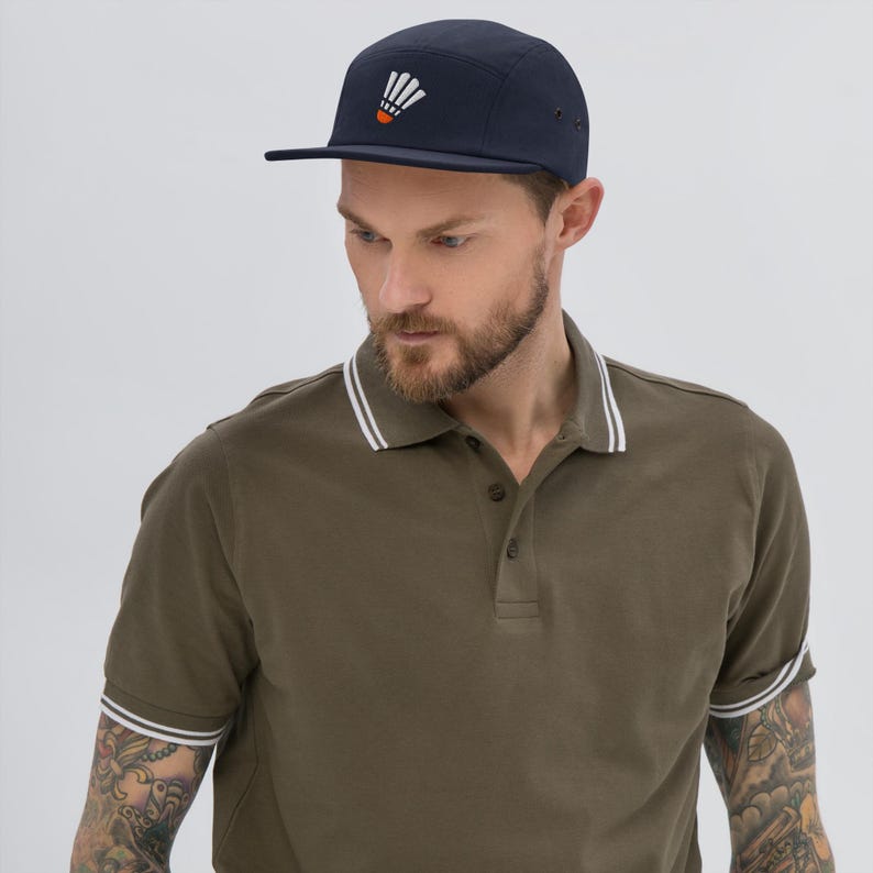 KC Shuttlecock Five Panel Navy Cap