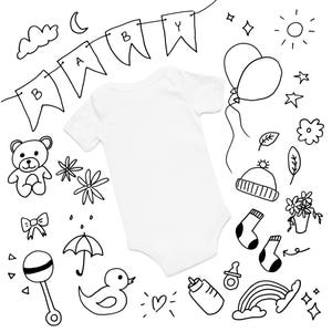 Kansas City Stamp Baby Onesie • KC Landmark Infant Bodysuit • Soft Cotton Graphic One Piece • Midwest Baby Gift • Snap Closure Romper