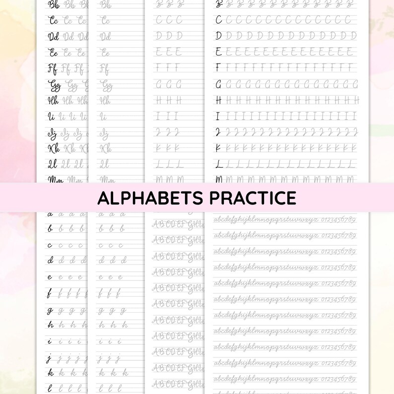 Cursive Handwriting Practice Tracing Worksheet to Improve Handwriting ...