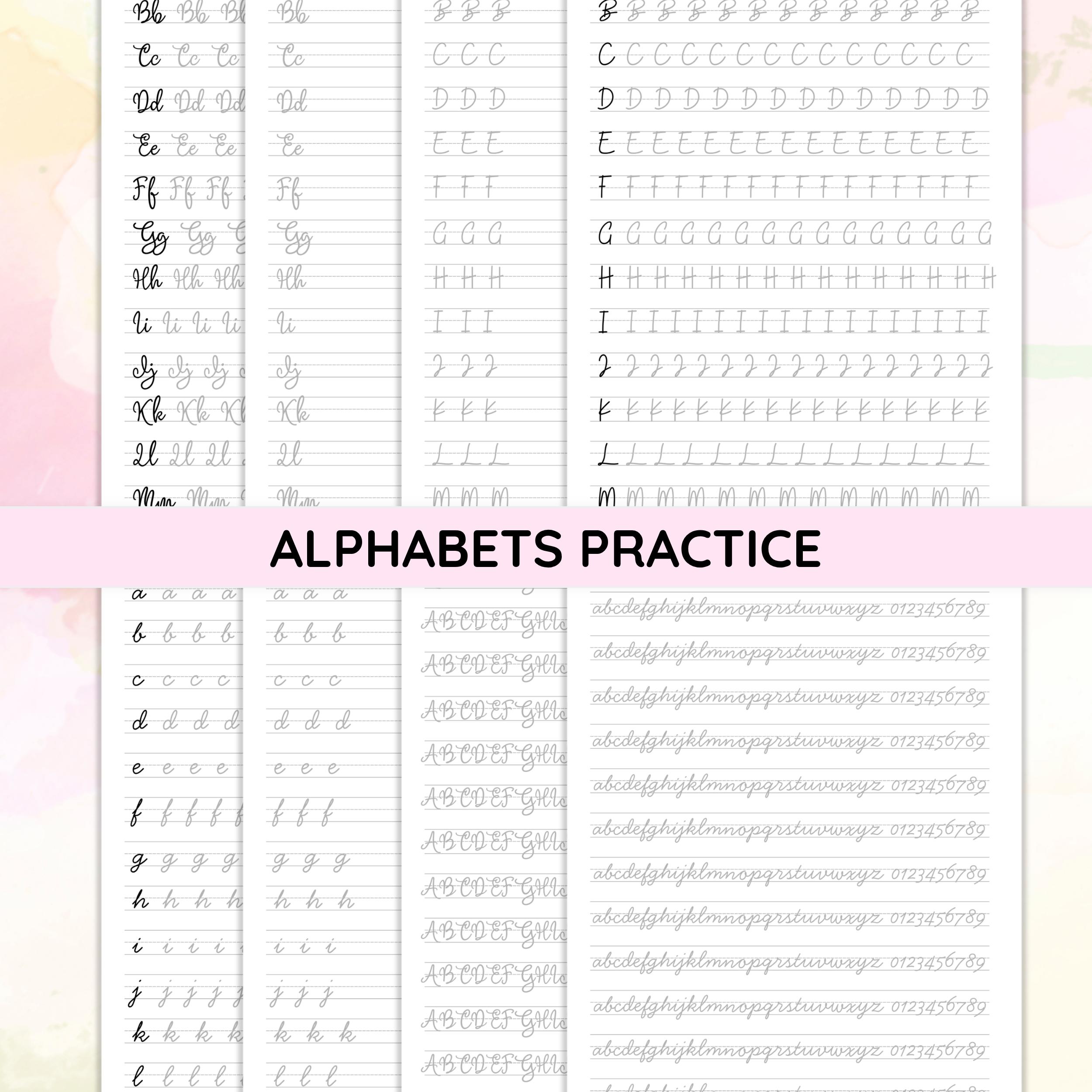 Cursive Handwriting Practice Tracing Worksheet to Improve Handwriting ...