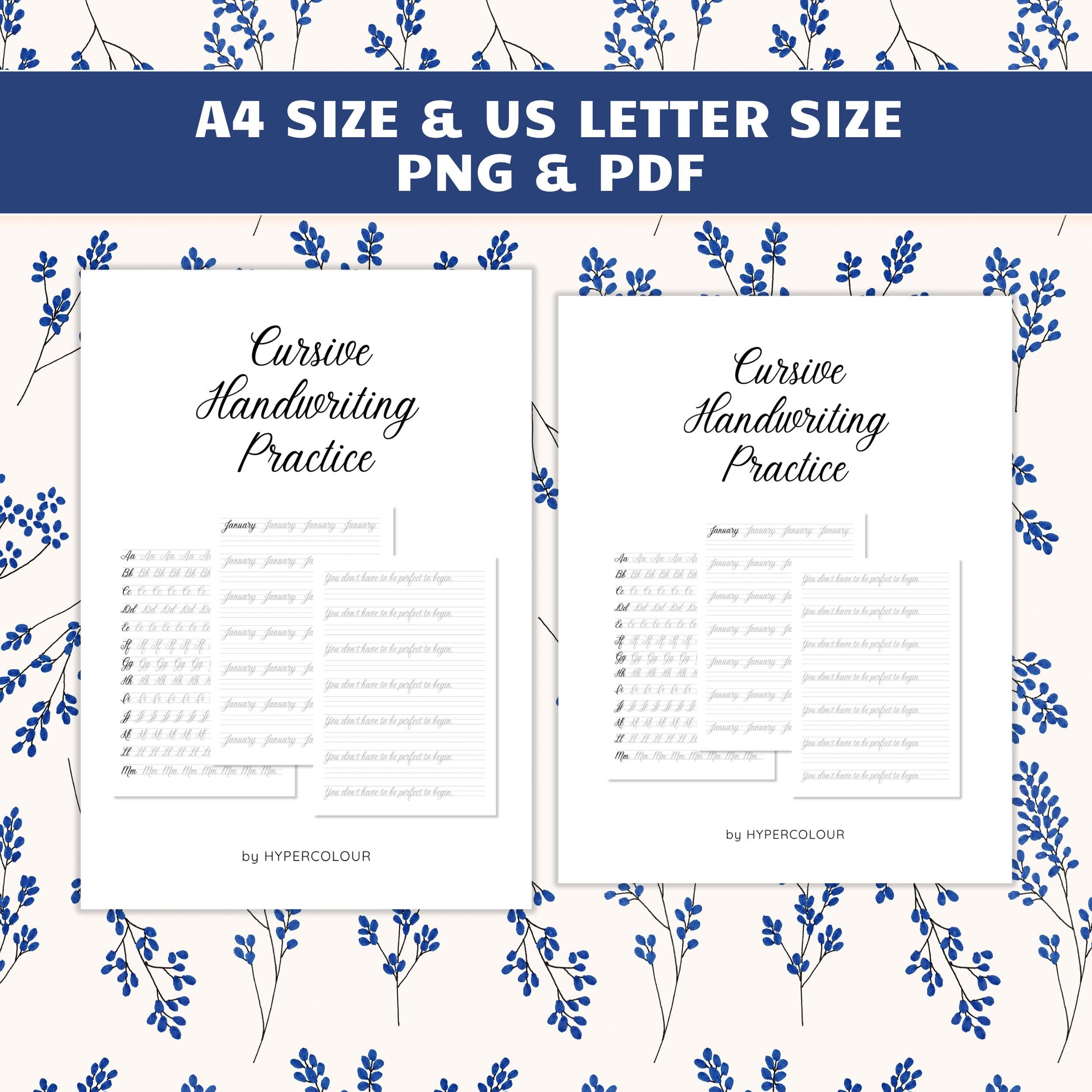Cursive Handwriting Practice Tracing Worksheet to Improve Handwriting ...