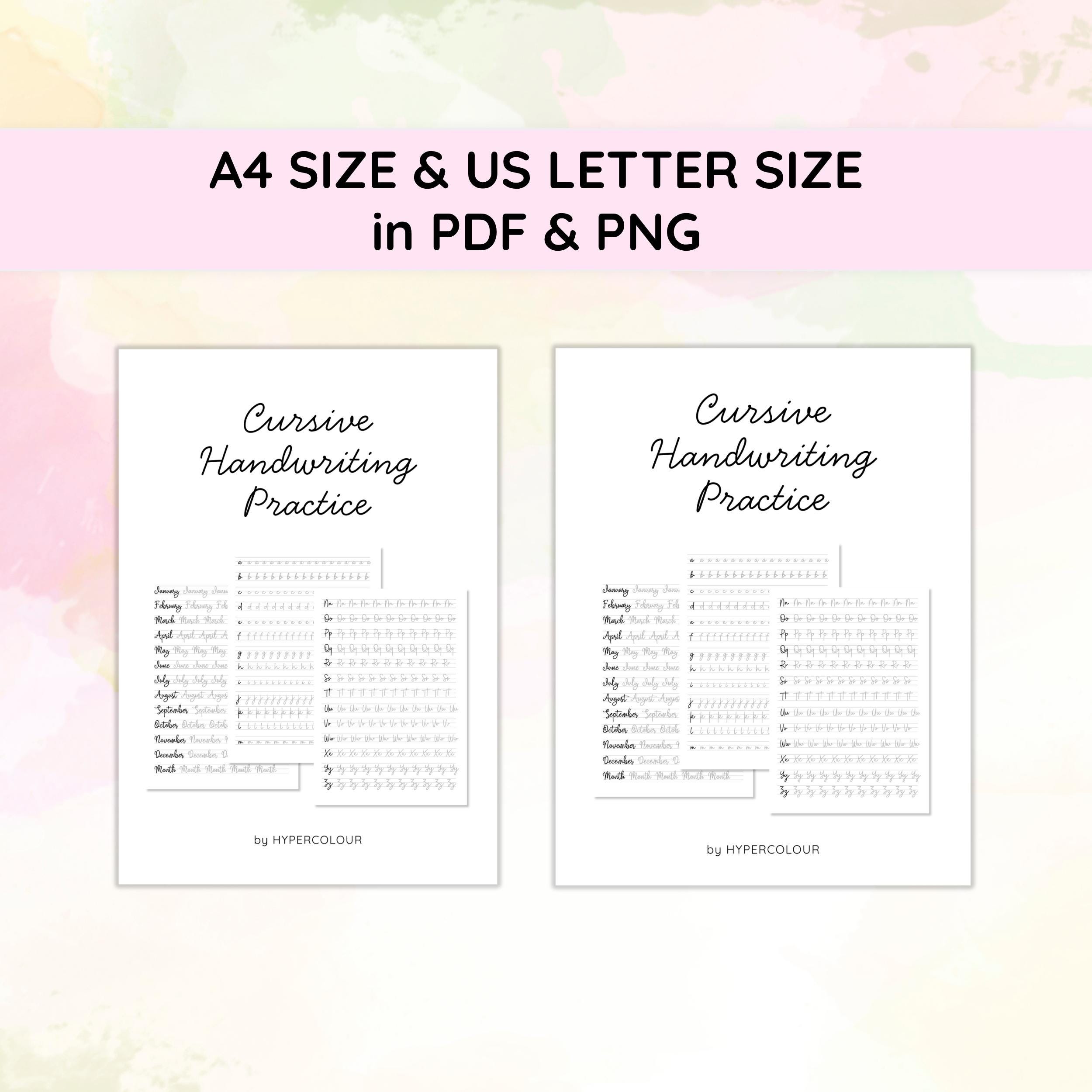 Cursive Handwriting Practice Tracing Worksheet to Improve Handwriting ...